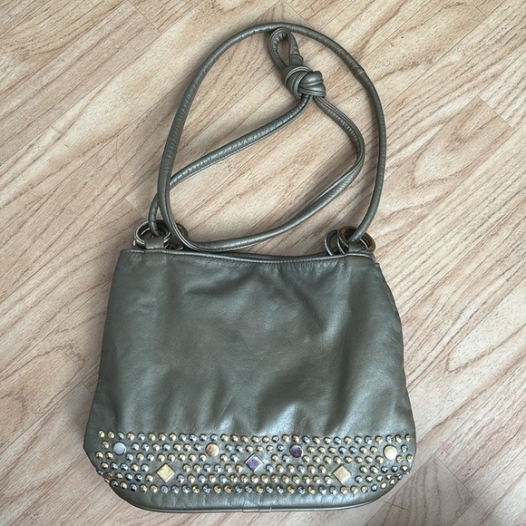 Olive Green and jeweled bag - Picture 2 of 7